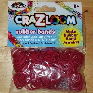 NIB Cra-Z-Art Cra-Z-Loom Rubber Bands (300) Red